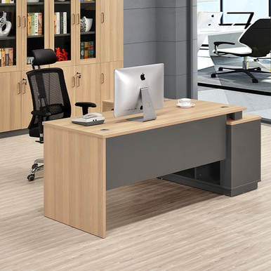 Aldric Modern Manager Desk with Side Cabinet Singapore - Linear Furnishings