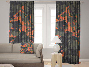 LILIJAN Real Camo Camouflage Woodland Hunter Theme Curtain Set of 2 Hanging Multi-Functional Tape Curtain - Made in Turkey LILIJAN Real Camo Camouflage Woodland Hunter Theme Curtain Set of 2 Hanging Multi-Functional Tape Curtain - Made in Turkey
