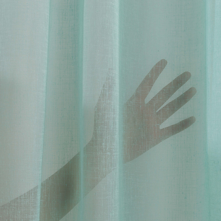 Linen Sheer Teal Green