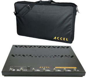 Accel FX22 Command Center pedal board with built in loop switcher and case. Accel FX22 Command Center pedal board with built in loop switcher and case.