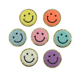 Smiley Face Chenille Patches