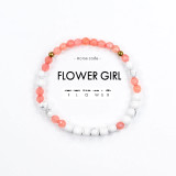 MINI Morse Code Bracelet -  Flower Girl