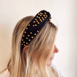 Black & Gold Pearl Headband