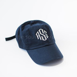 Navy Monogrammed Hat