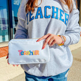 Teacher Retro Letter Pouch