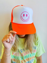 Smiley (Orange/White) LE Trucker Hat 