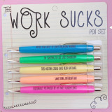 Fun Club Pen Set - Work Sucks