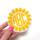 3" Flower Monogram Decal