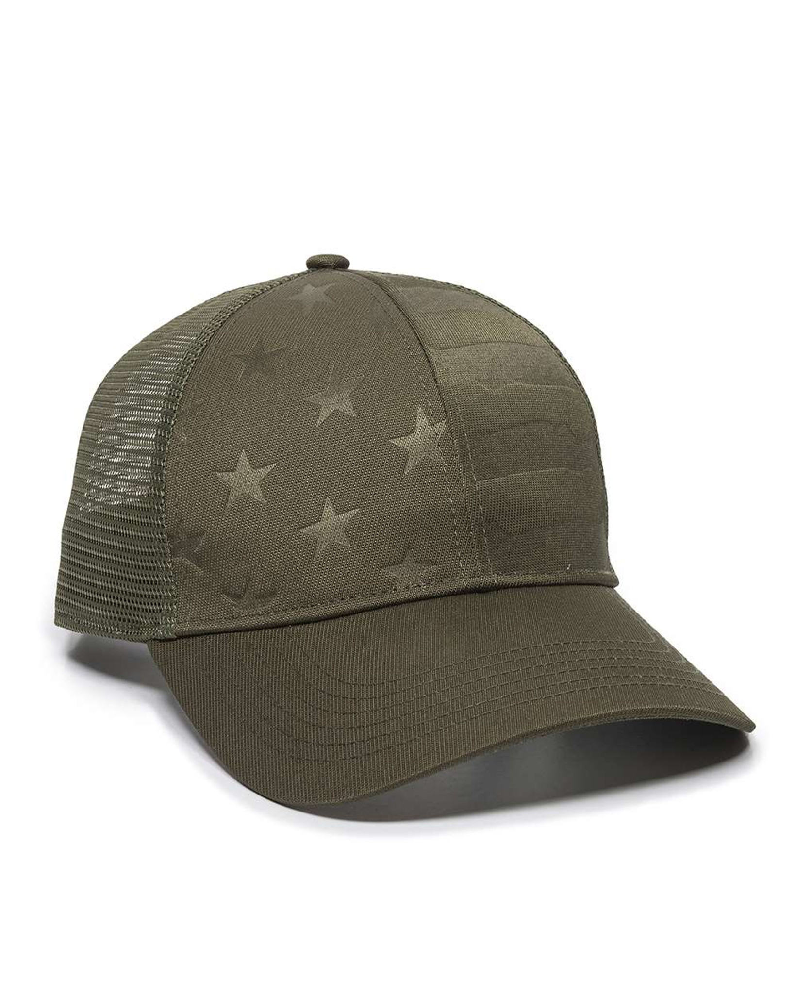 Debossed Flag Hat - Olive