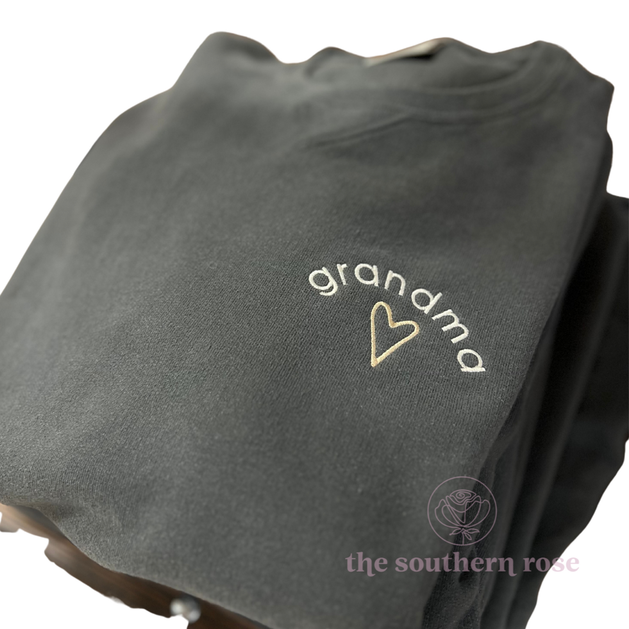 Custom Heart Embroidered Crewneck Sweatshirt | Add ANY name!