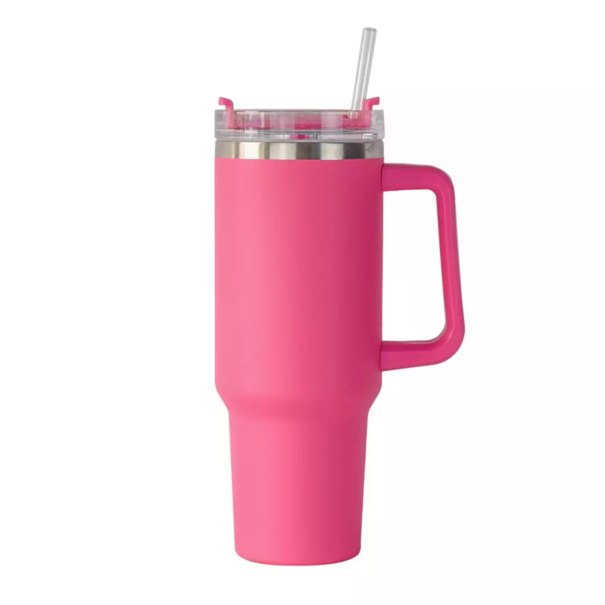 Hot Pink 40oz Handle Tumbler