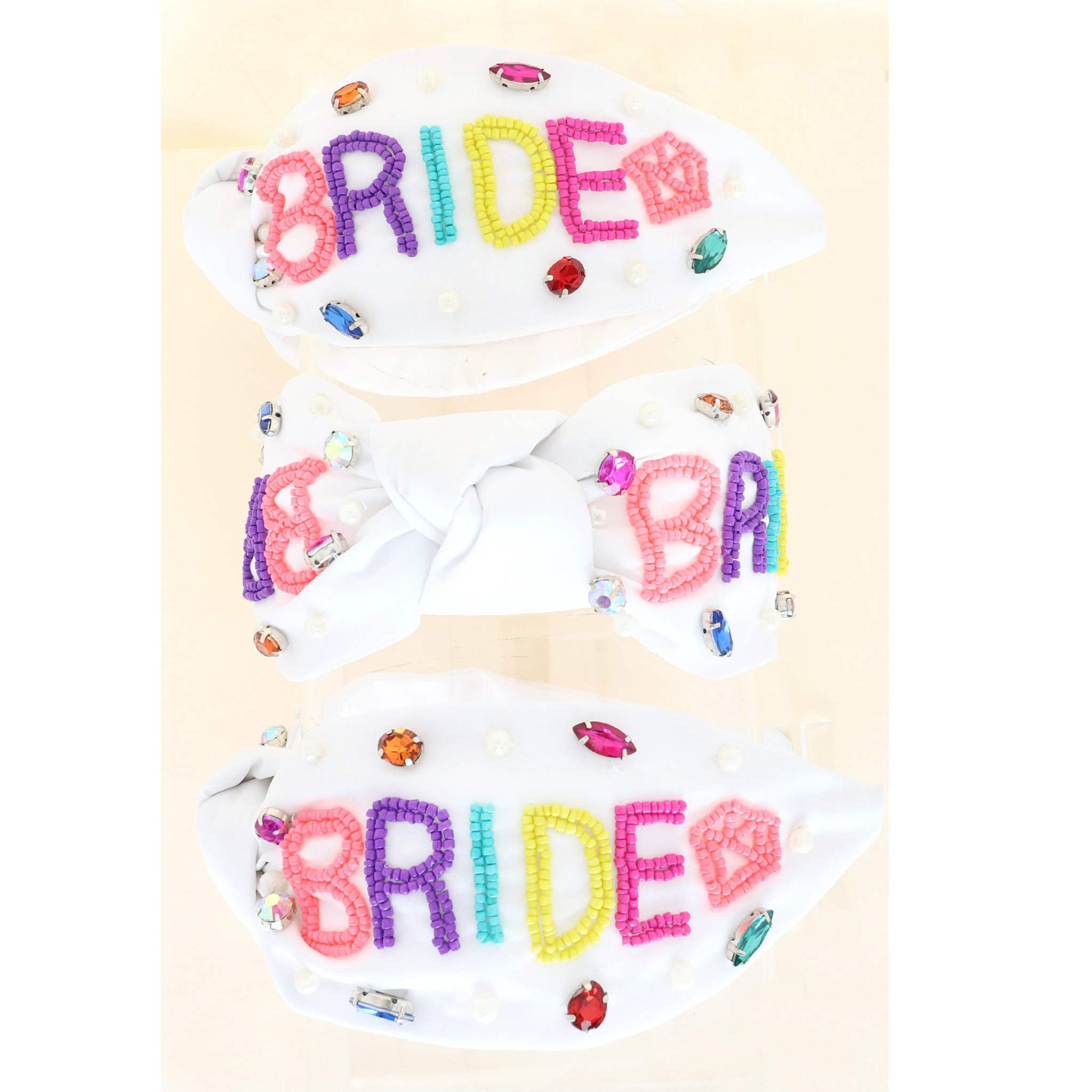 Multi Colored Bride Beaded Headband