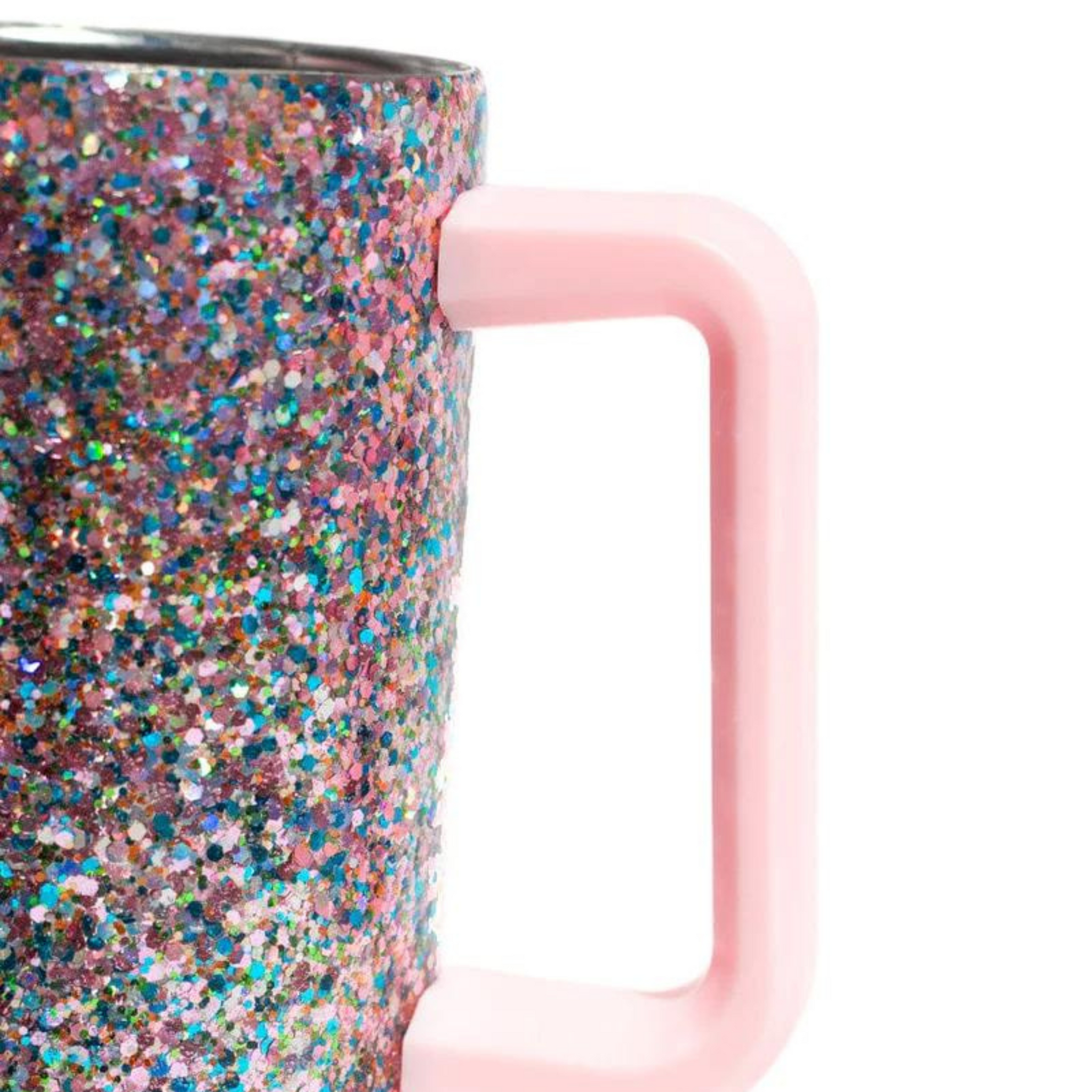 Multi Glitter Handle Tumbler 