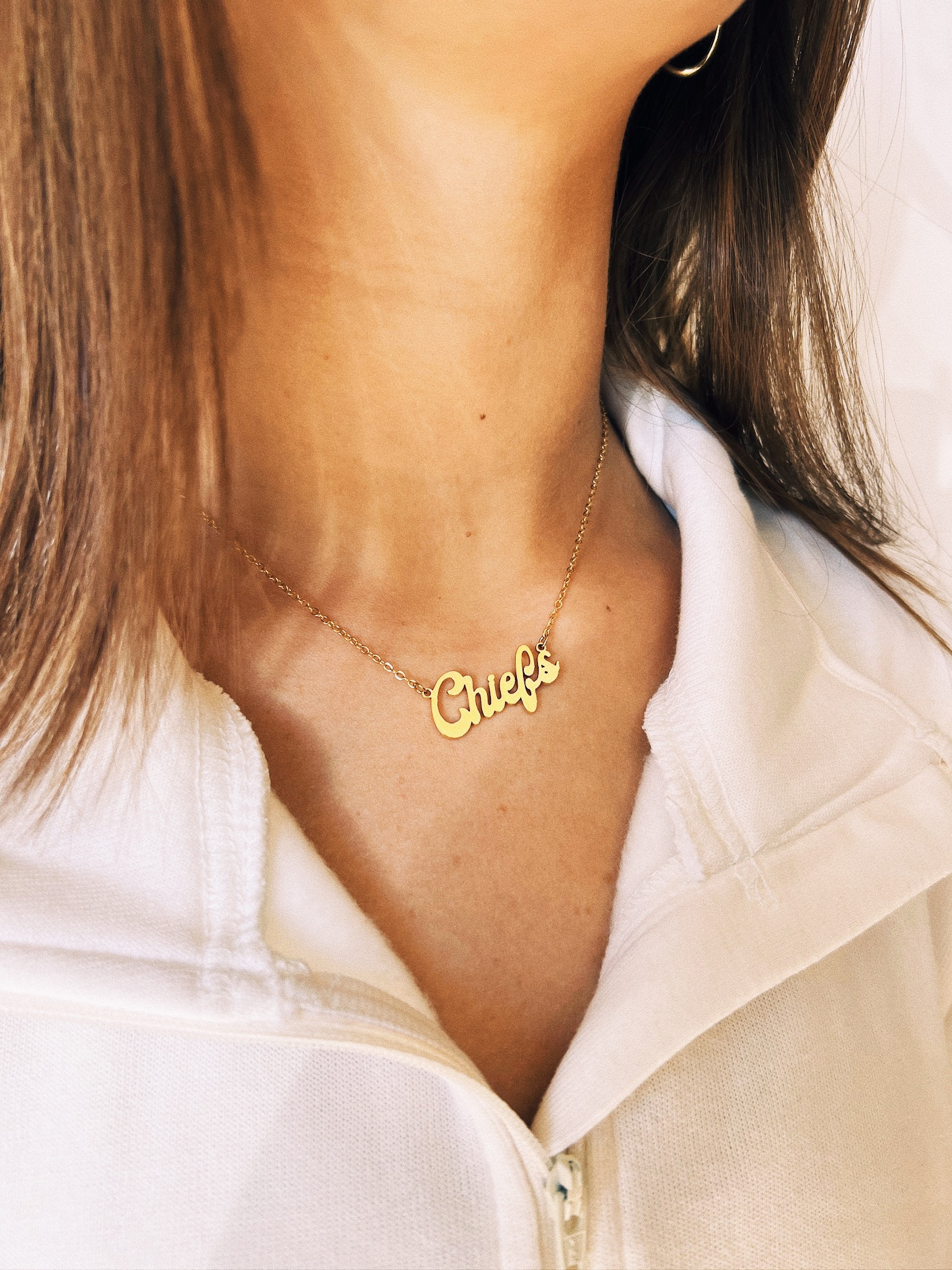 Chiefs Gold Metal Necklace