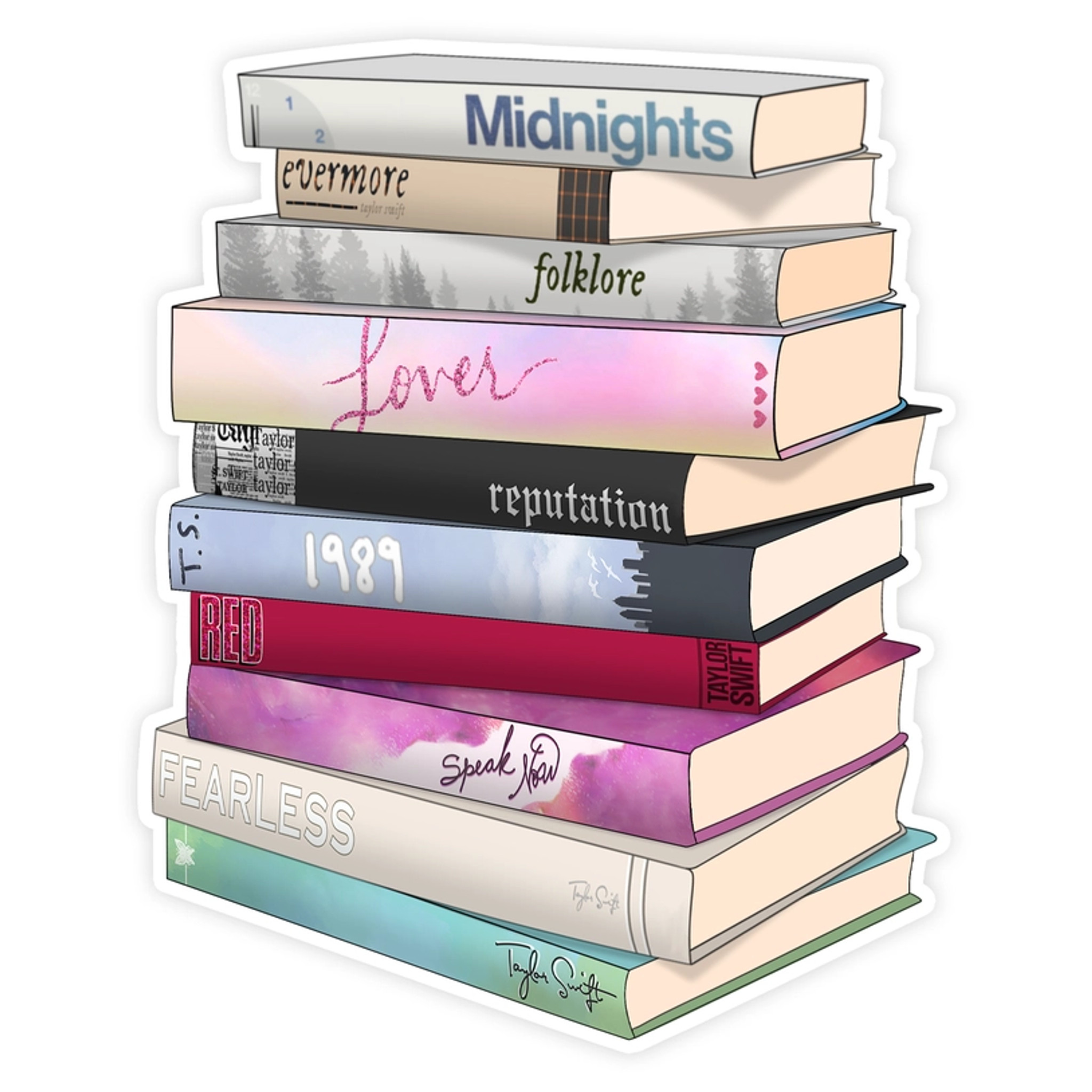 Swift Albums as Books Sticker