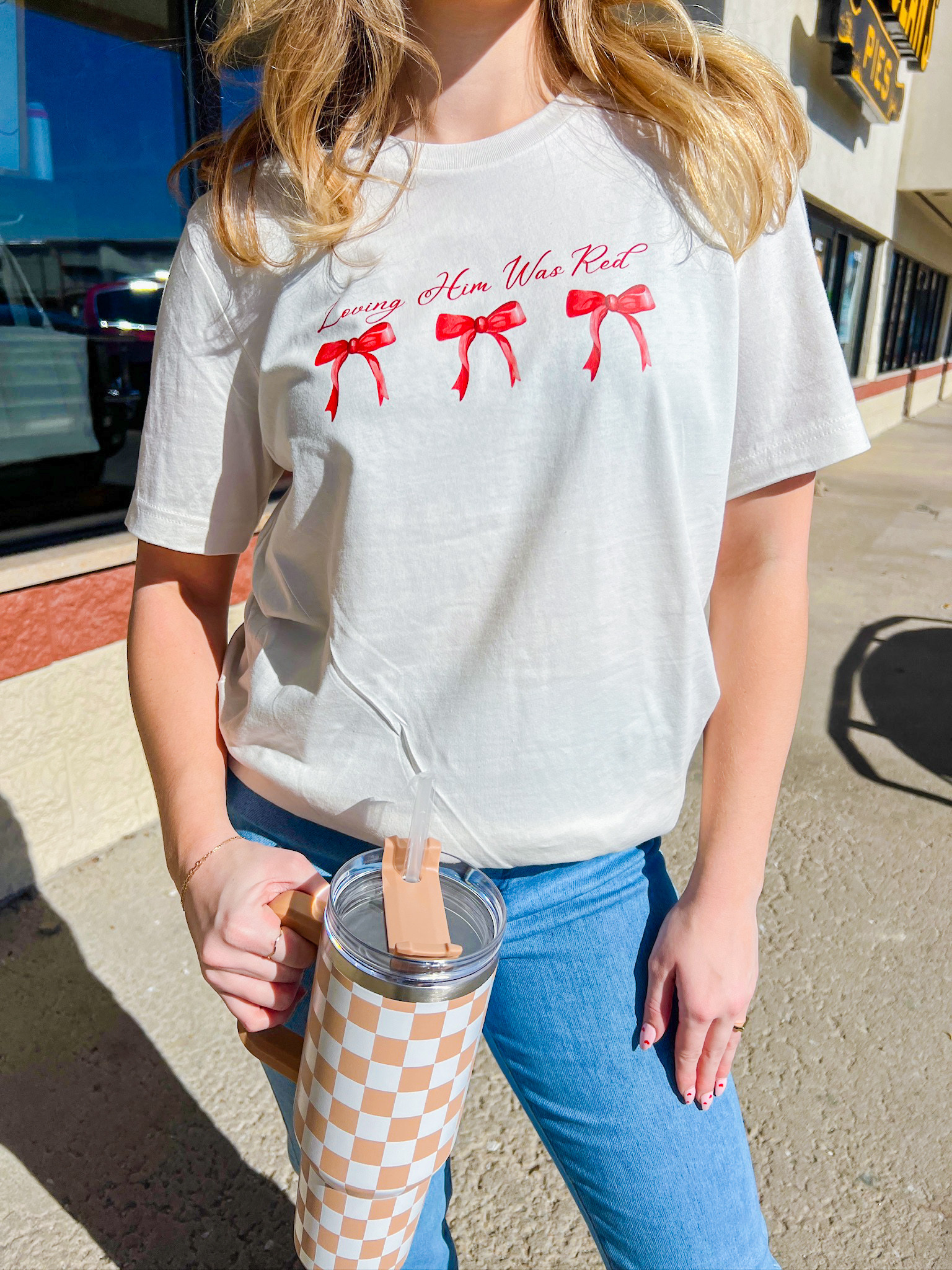 Loving Him Was Red Bows Tee