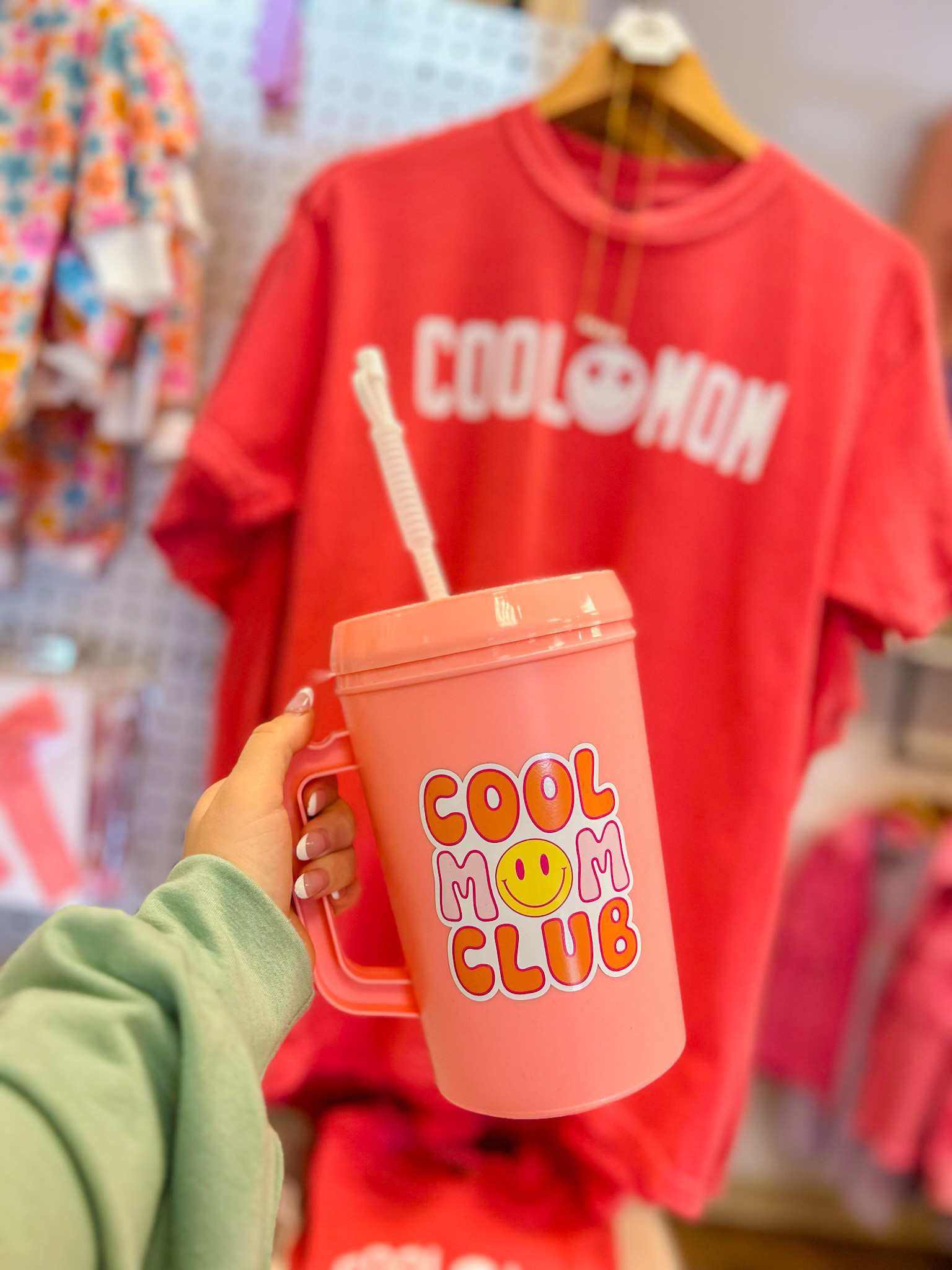 Peach Cool Mom Club Jumbo Mug