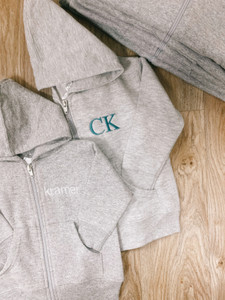 Personalized Kids Full-Zip Jacket in Grey 
