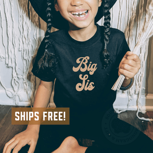 Custom Big Sister Toddler T-Shirt | 10 Colors Available 