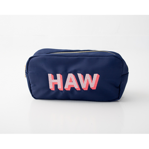 Navy Large Nylon Pouch