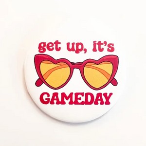 Gameday Button - Red Heart Sunnies