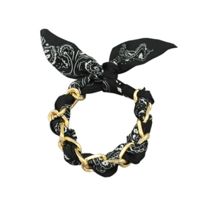 Black & Gold Tie Bracelet