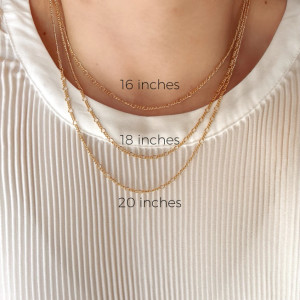 2MM Round Chain NECKLACE - 16 In