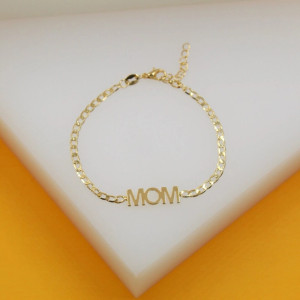 MOM Gold Filled Link Bracelet