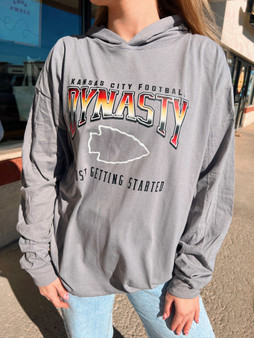 RTS | Dynasty Hooded Long-Sleeve Tee (Grey) 