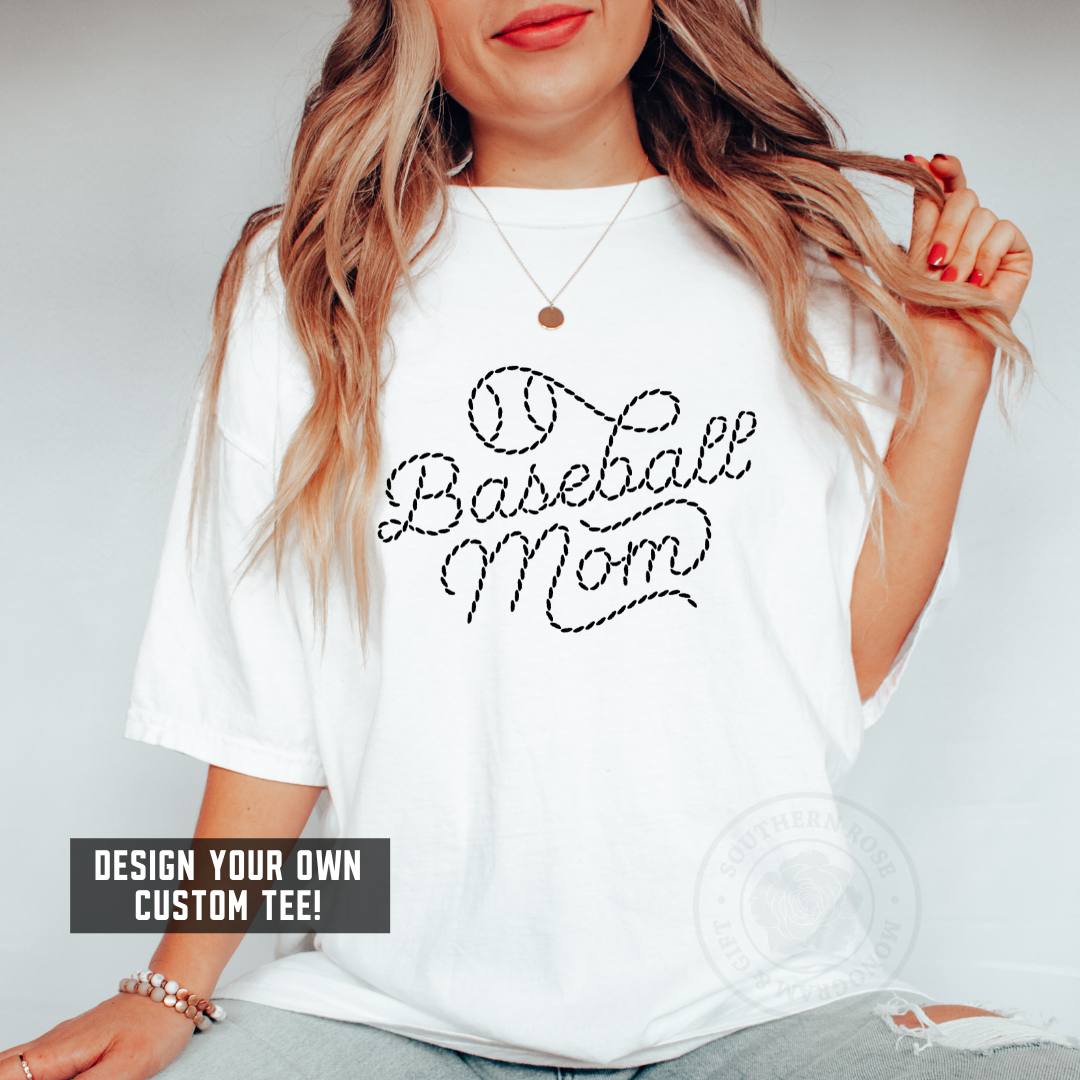 Custom Baseball Mom Shirt Mom Baseball Tee Baseball Top for Mom Baseball  shirt - Revetee