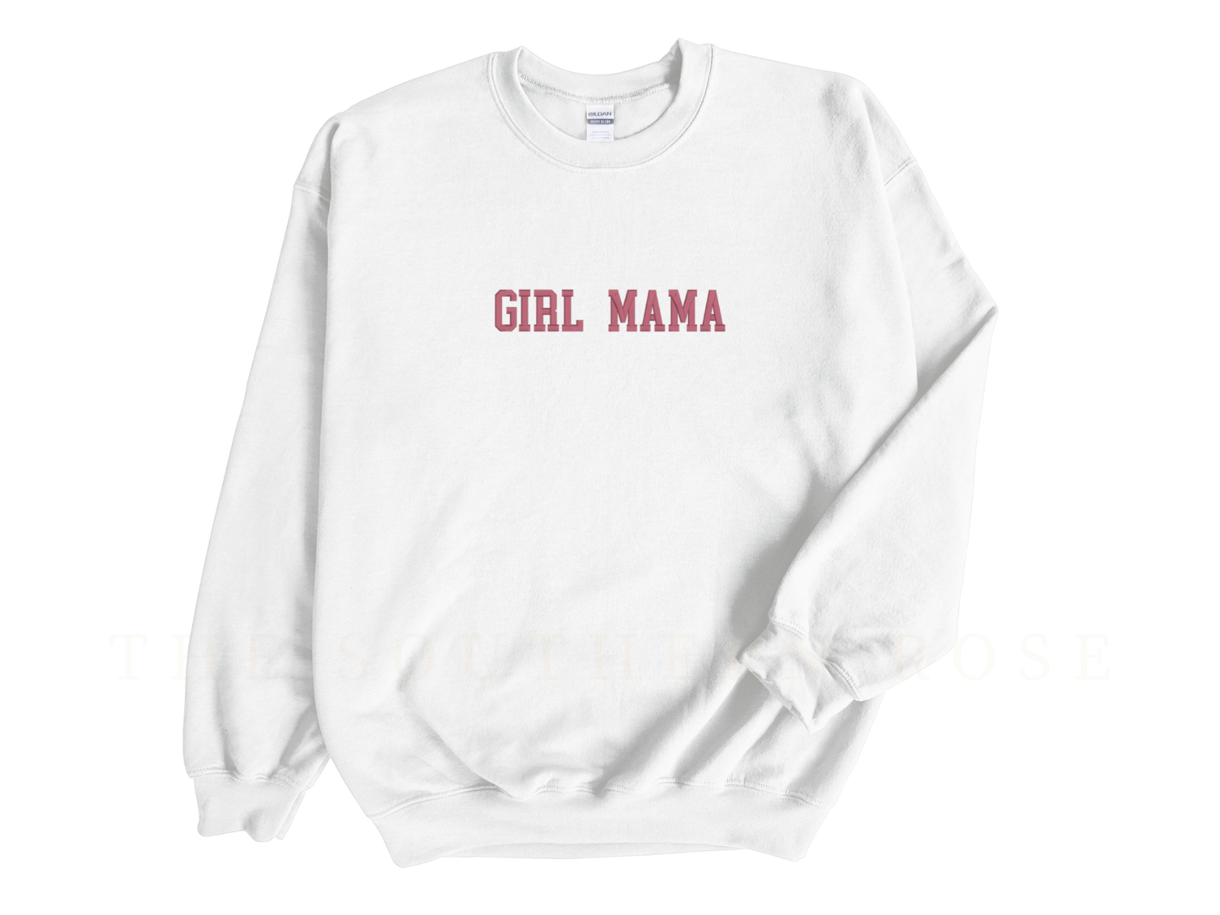 Monogram Collar and Personalized Sleeve Custom Embroidered Sweatshirt, – 7  Threads Embroidery