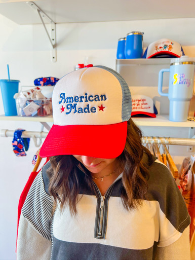 American Made Embroidered Trucker Hat