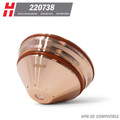 Hypertherm® HPR-XD® Shield Assembly: Stainless Steel, 130-260A Bevel (220738)