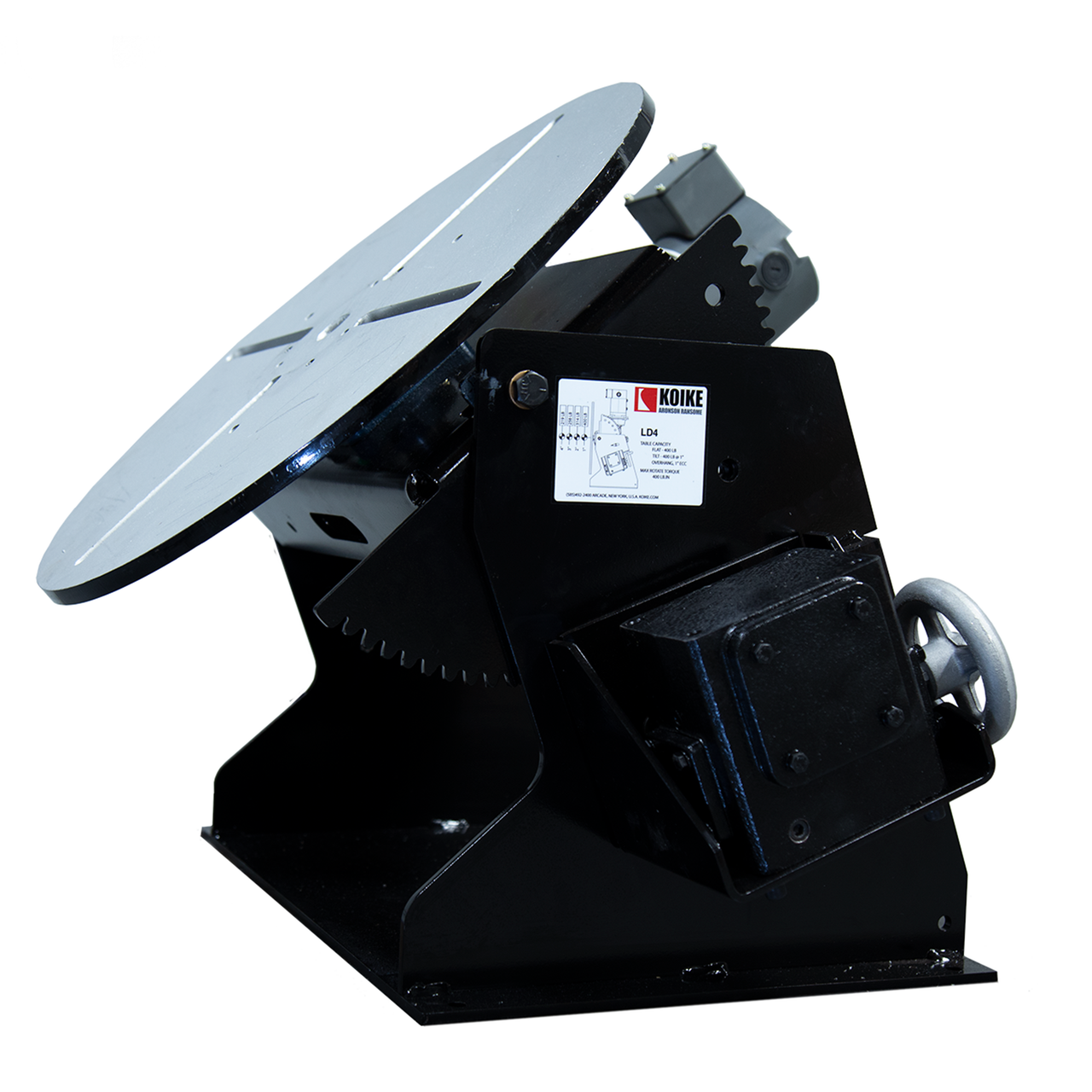 Koike Aronson LD4 benchtop welding positioner, 400 lb capacity