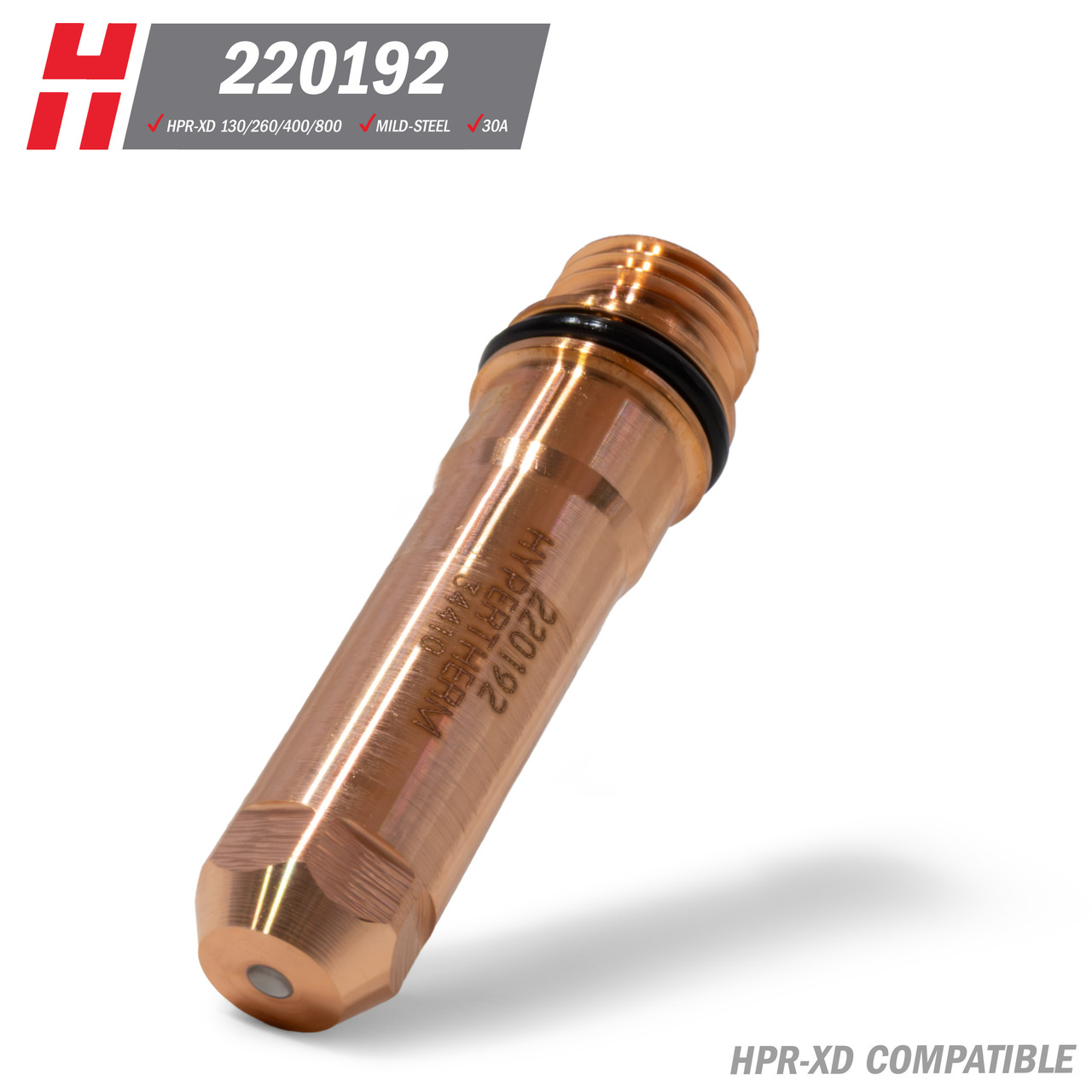 Hypertherm® HPR-XD® Electrode: Mild Steel, 30A (220192)