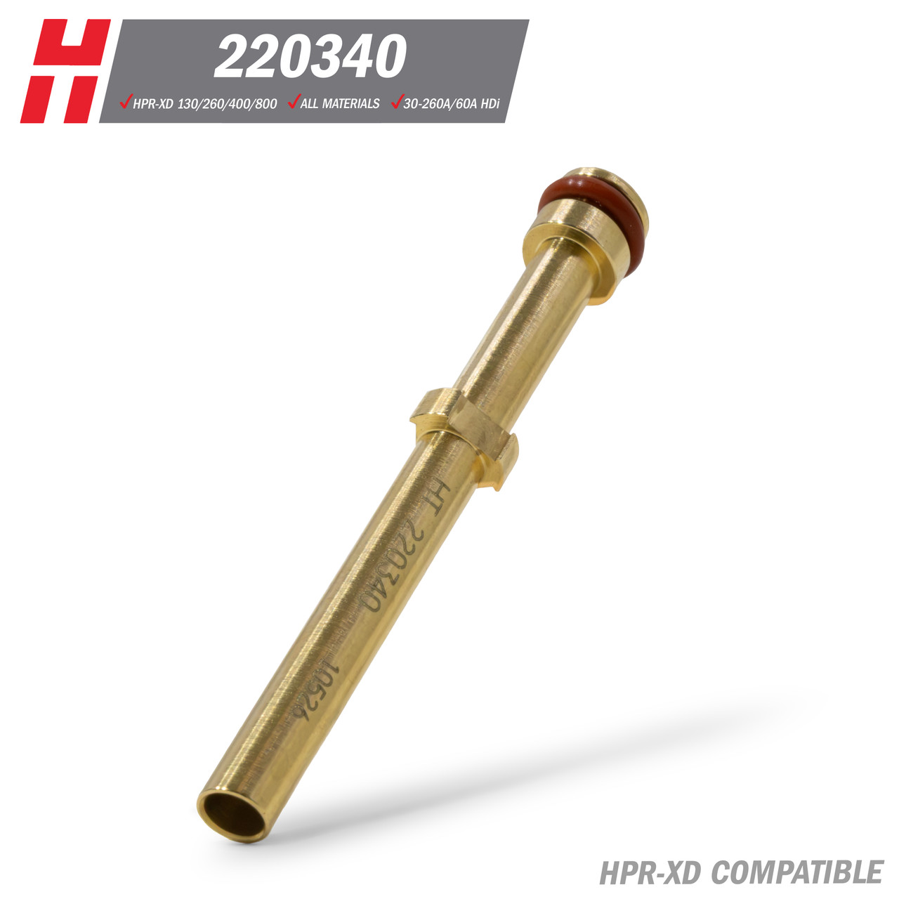 Hypertherm® HPR-XD® Water Tube: HDi®, Mild Steel, Stainless Steel