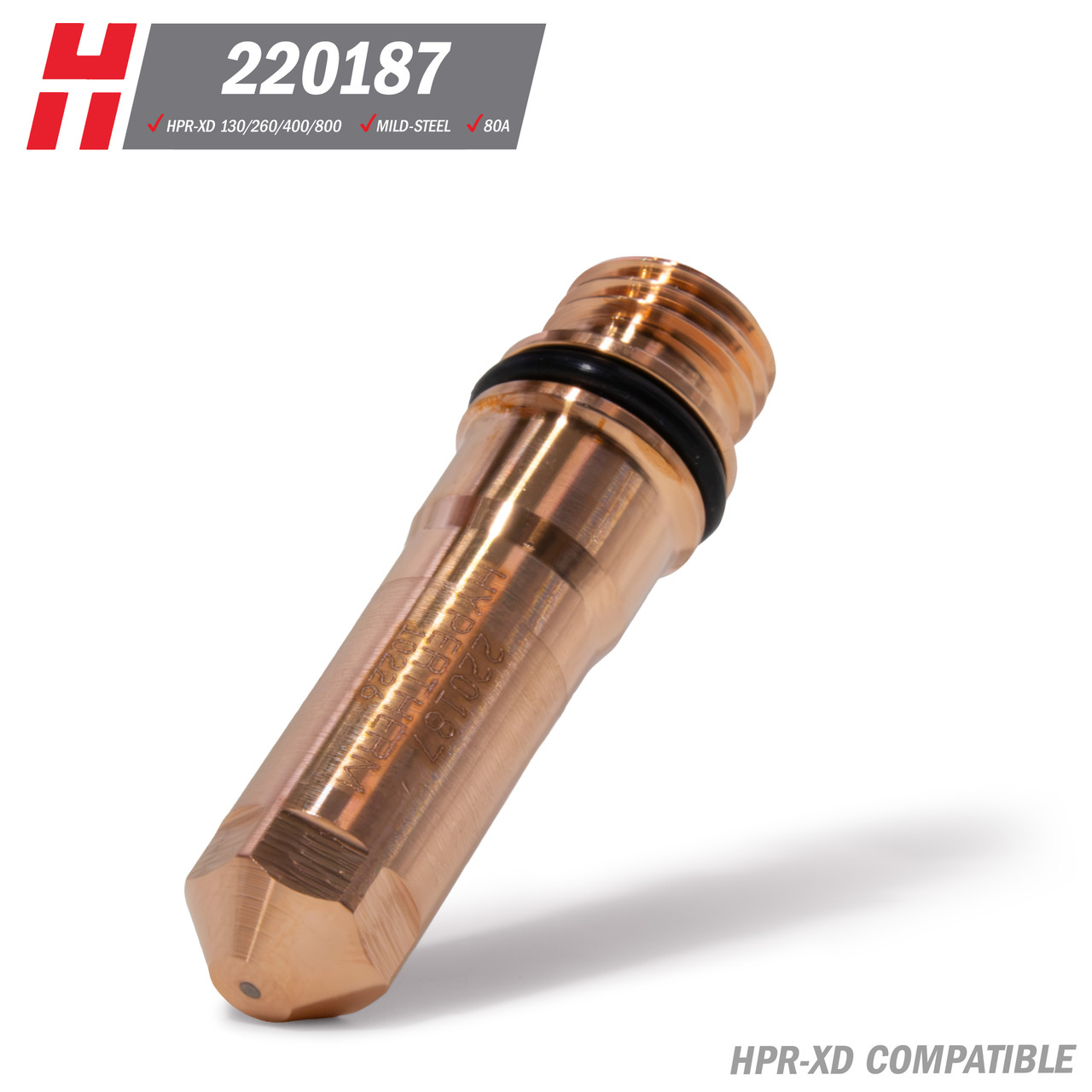 Hypertherm® HPR-XD® Electrode: Mild Steel, 80A (220187)
