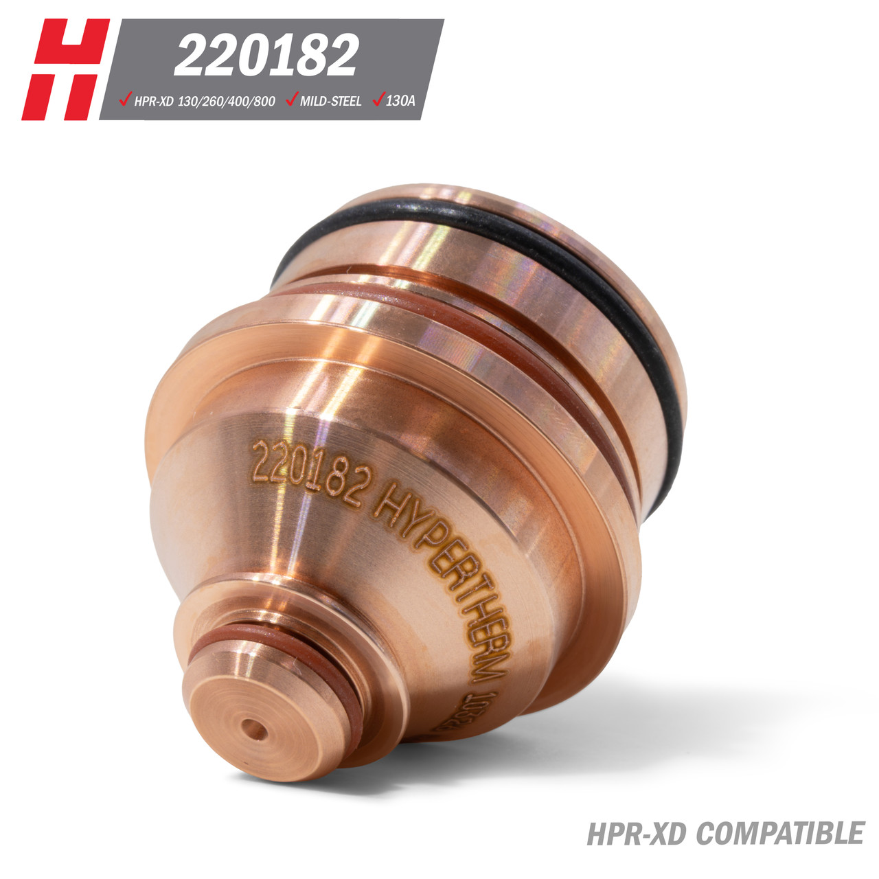 Hypertherm® HPR-XD® Nozzle: Mild Steel, 130A  (220182)