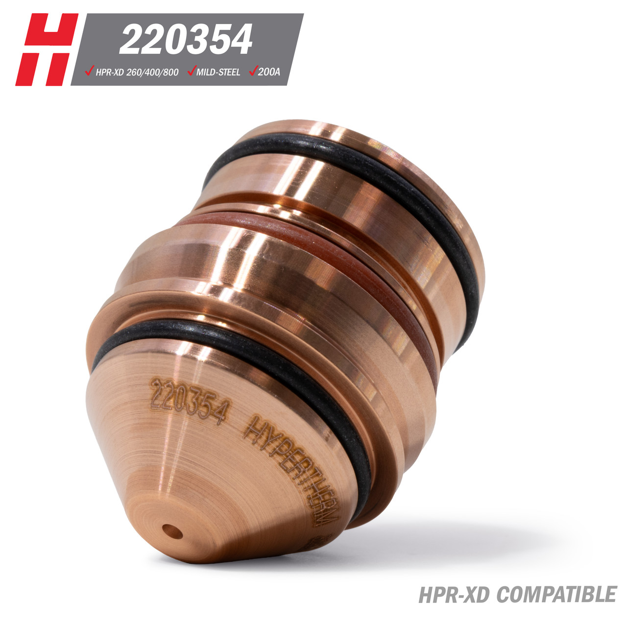 Hypertherm® HPR-XD® Nozzle: Mild Steel, 200A (220354) - Koike
