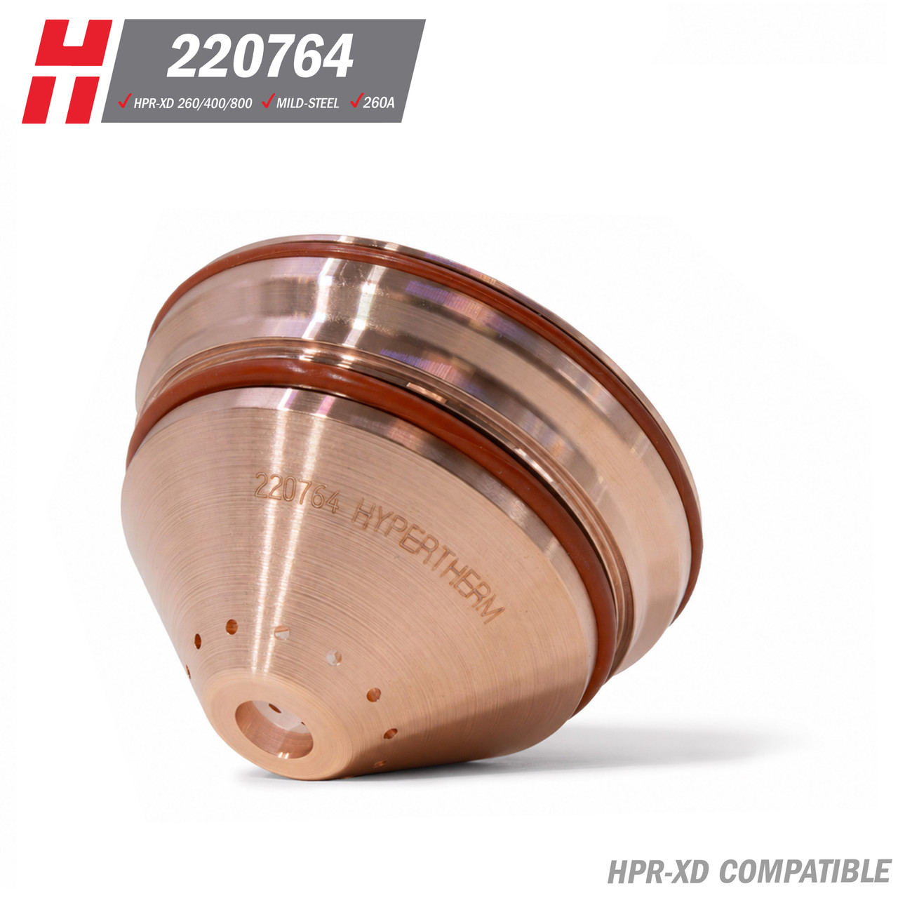 Hypertherm® HPR-XD® Nozzle: Mild Steel, 260A (220439) - Koike