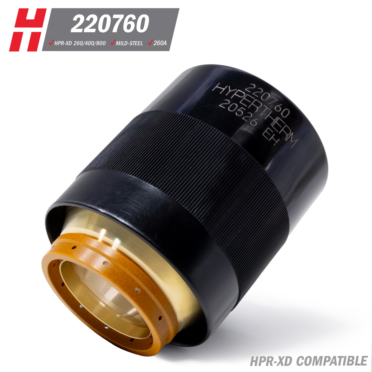 しゅう Hypertherm® HPR-XD® Nozzle Retaining Cap: Clockwise, Mild Steel