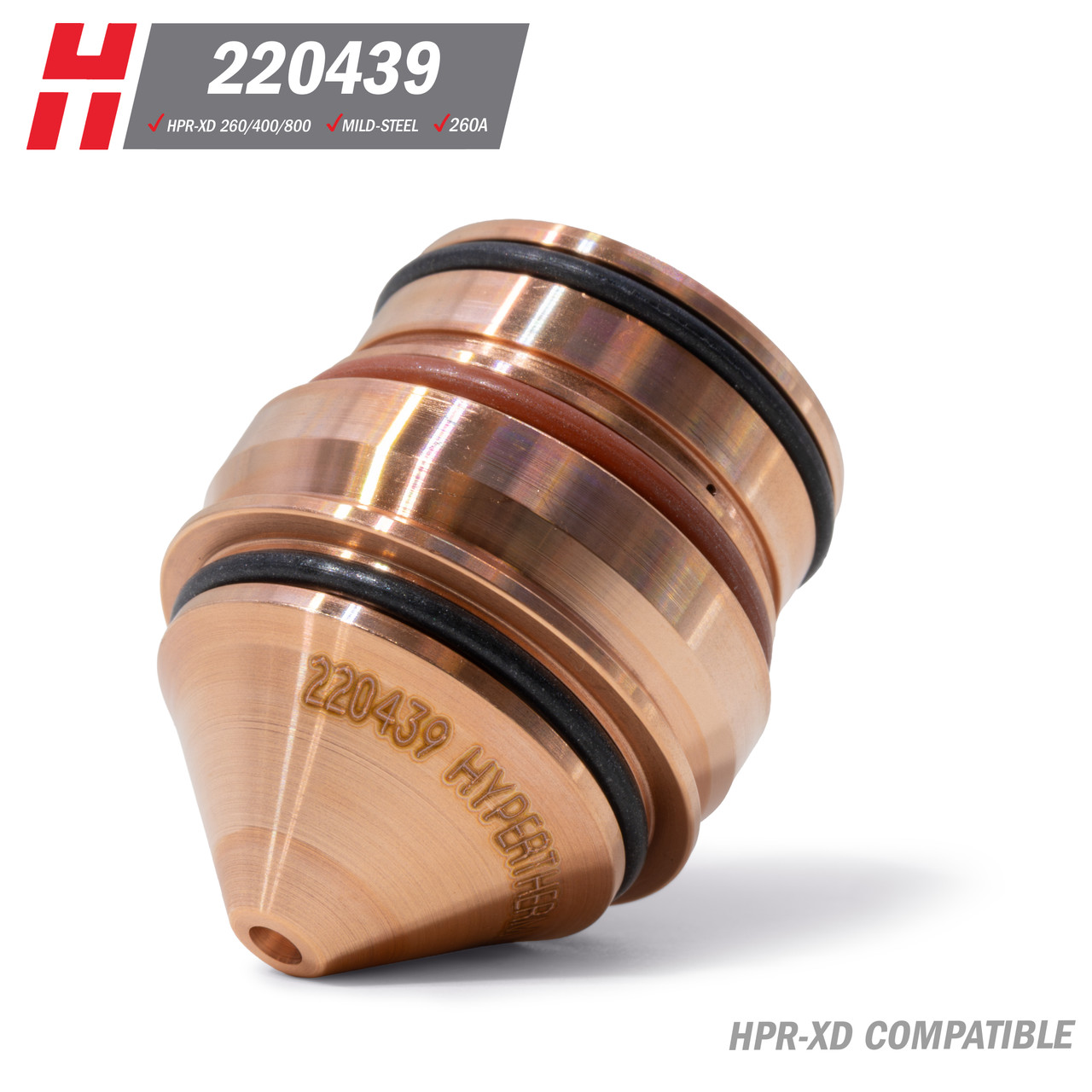Hypertherm® HPR-XD® Nozzle: Mild Steel, 260A (220439)