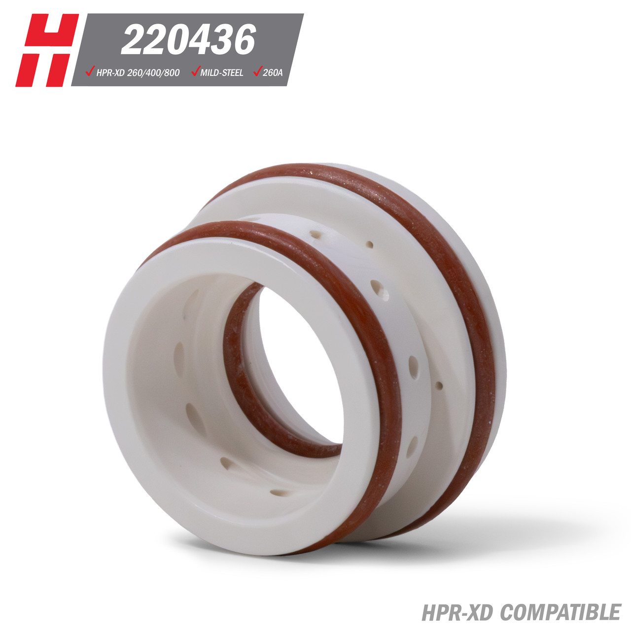 Hypertherm® HPR-XD® Shield Assembly: Mild Steel, 260A (220436)