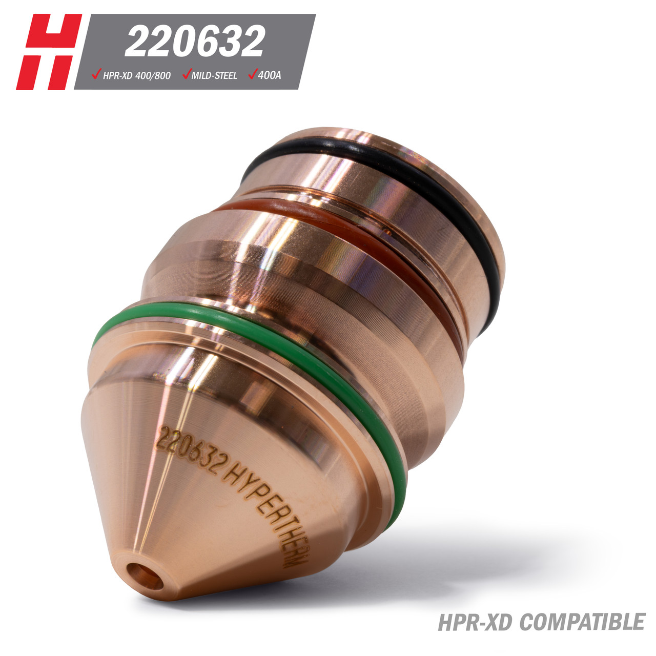Hypertherm® HPR-XD® Nozzle: Mild Steel, 400A (220632) - Koike