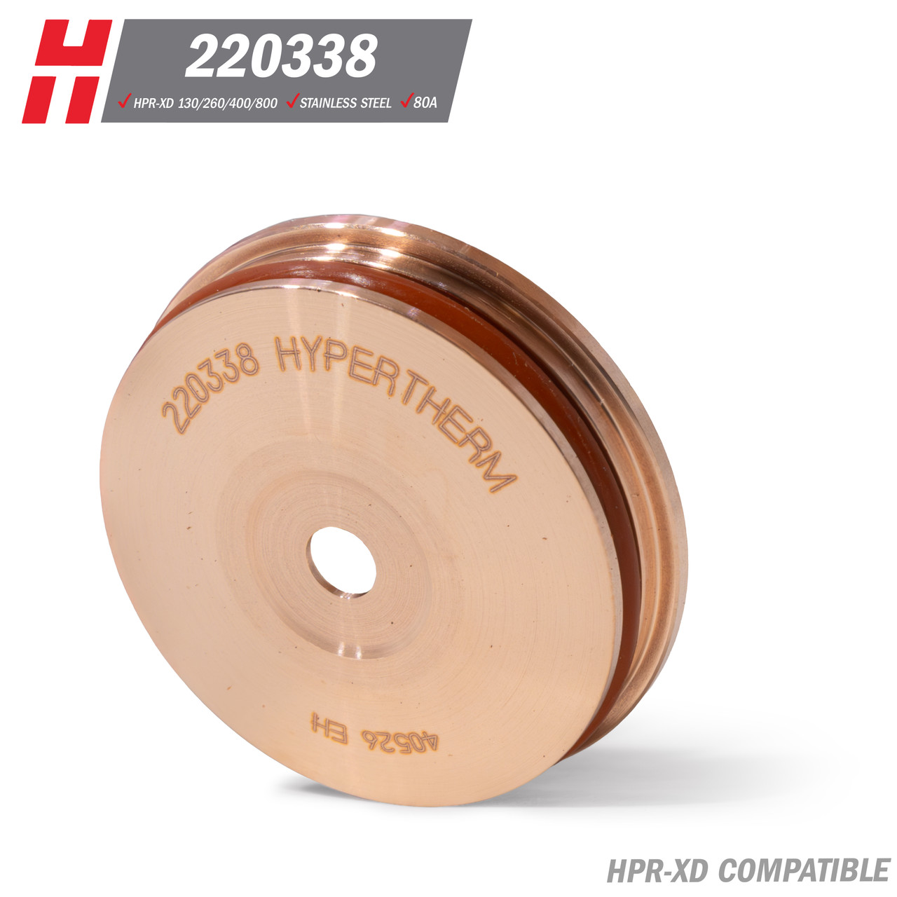 Hypertherm® HPR-XD® Shield Assembly: Stainless Steel, 80A (220338)
