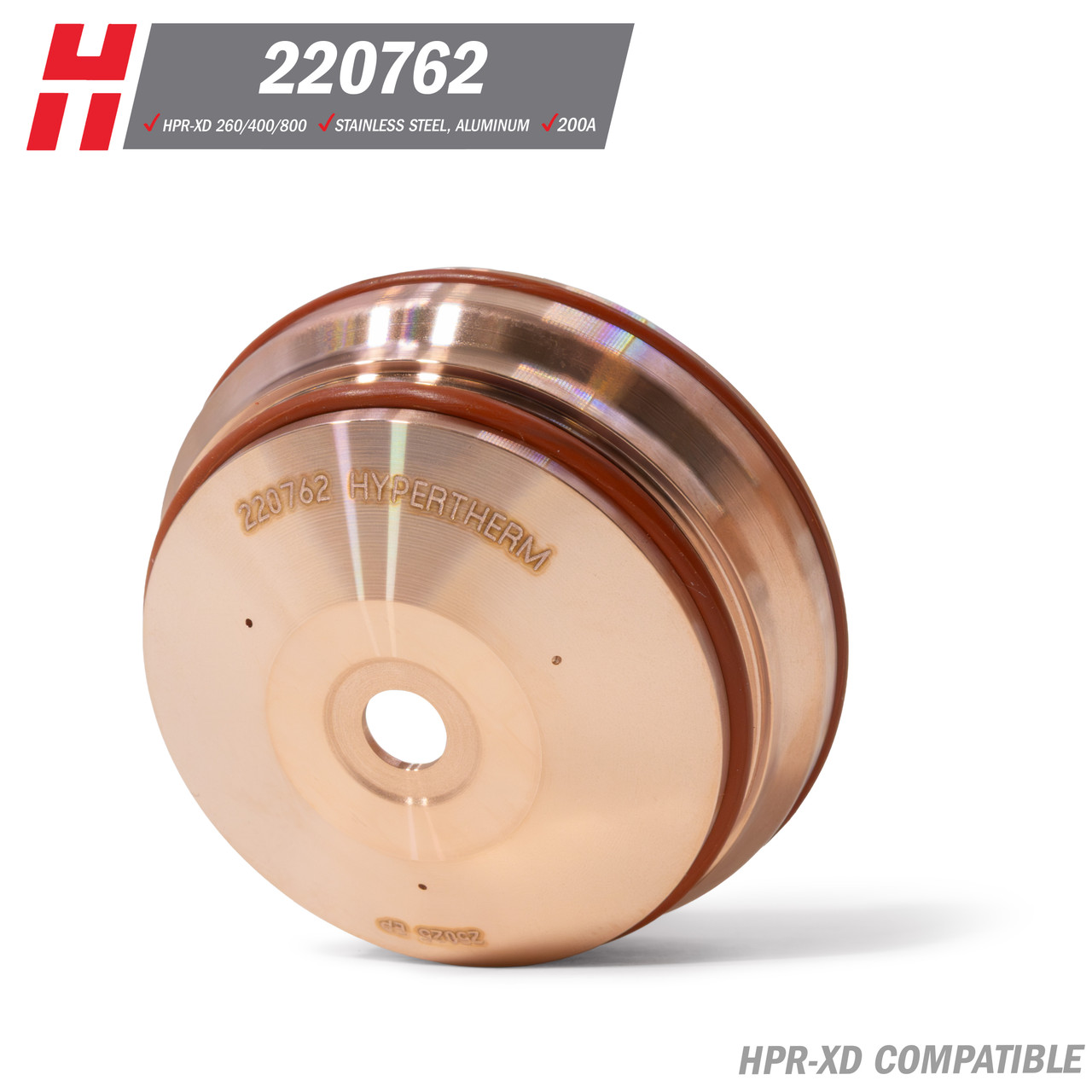 Hypertherm® HPR-XD® Shield Assembly: Stainless Steel, Aluminum, 200A (220762)