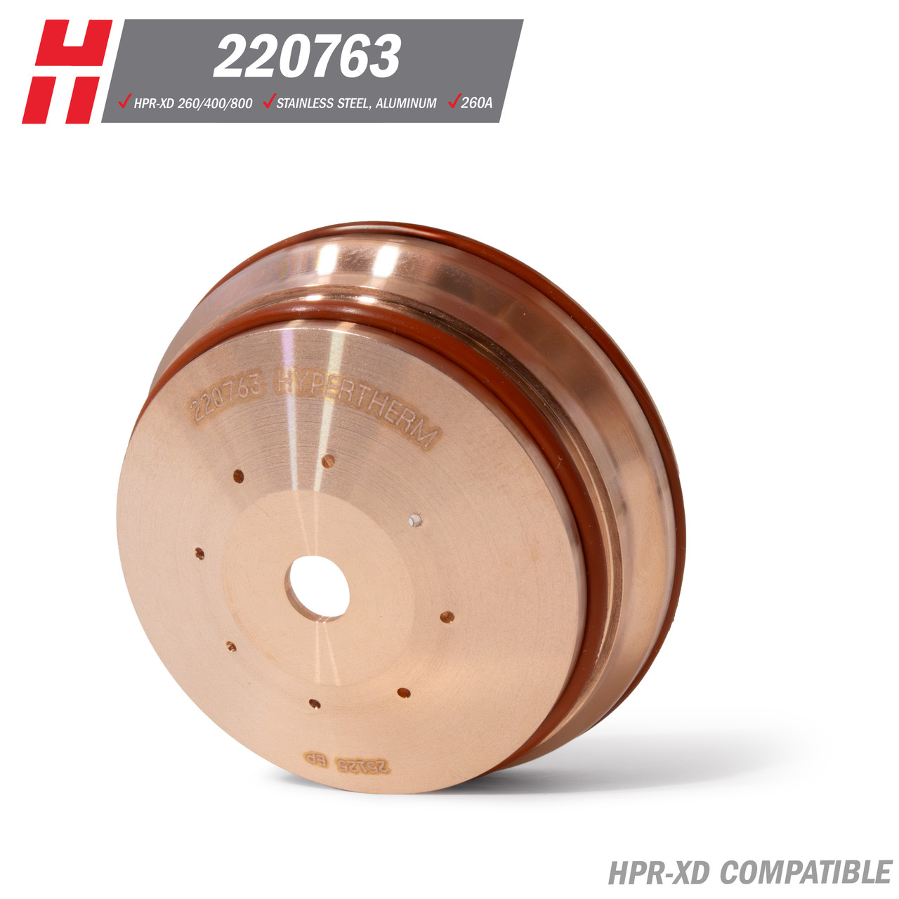 Hypertherm® HPR-XD® Shield Assembly: Mild Steel, 260A Bevel