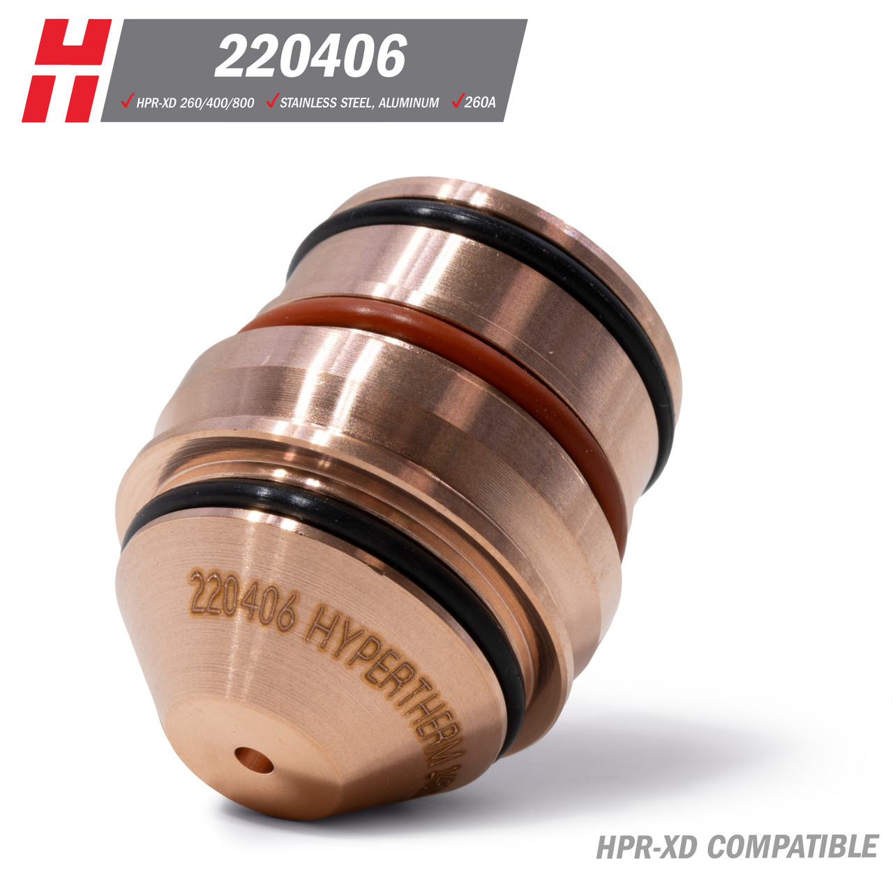 HPR XD 260A Mild Steel Nozzle 220439 | Koike Plasma