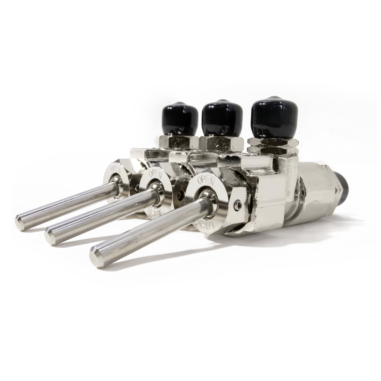 3-Line Gas Manifold with Snap Valves (Metering Valve Optional)