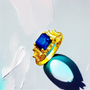 Luxury bi‑color tourmaline ring – unique diamond rings alternative